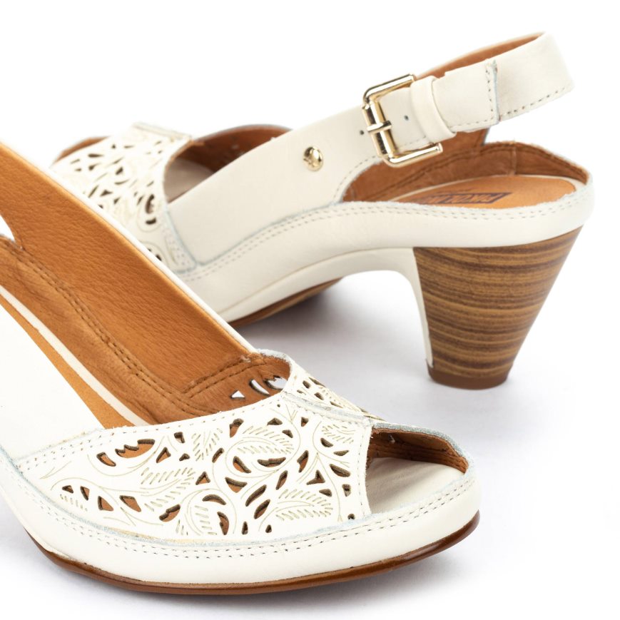 Women's Pikolinos JAVA Heels Sandals White | NZ F531AQ0